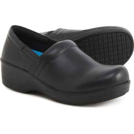 DR. SCHOLL'S Slip-Resistant Work Clogs - Leather (For Women) in Black