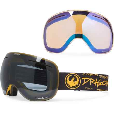 Dragon Alliance X1 Snowboard Goggles - Extra Lens (For Men) in Dark Smoke/Flash Blue