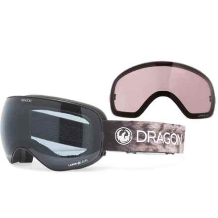 Dragon Alliance X2s Snowboard Goggles - Extra Lens (For Men) in Dark Smoke/Rose
