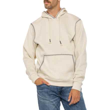 Drill Social Club Embroidery Trim Hoodie in Taupe 1