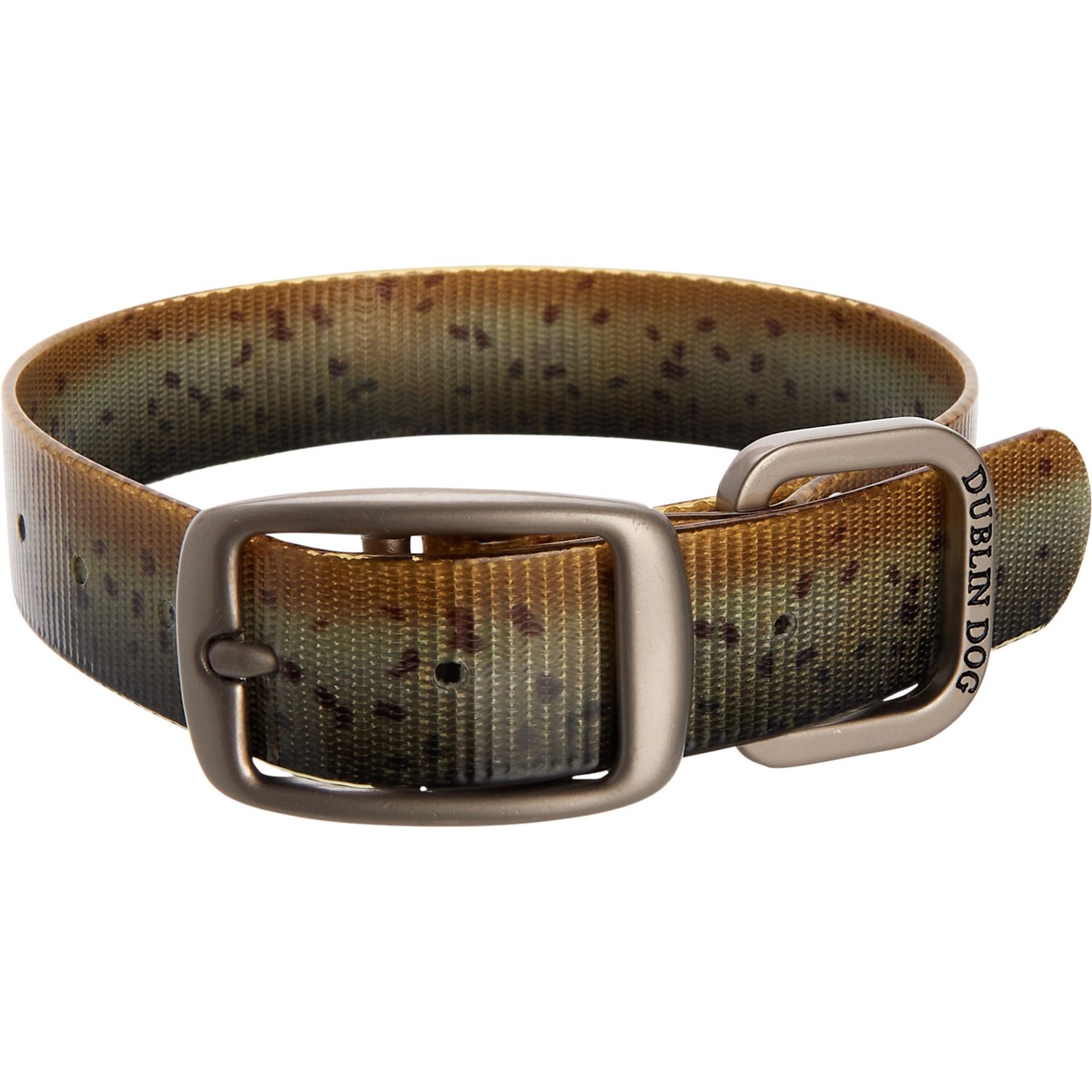 Dublin Dog Brown Trout NoStink Waterproof Dog Collar Medium Save 53