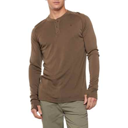 DUCK CAMP Henley Shirt - Merino Wool, Long Sleeve in Pin Oak