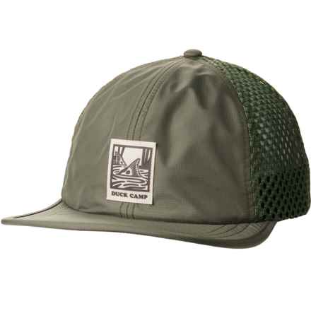DUCK CAMP Redfish Tail Crushable Mesh Baseball Cap in Moss