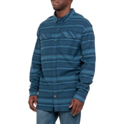 DUCK CAMP Striped Camp Shirt - Long Sleeve in Faded Navy Stripe