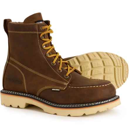 Duradero 6” Gallatin Moc Toe Boots - Leather (For Men) in Crazy Brown