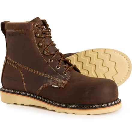 Duradero 6” Logan Boots - Waterproof, Safety Toe, Leather (For Men) in Crazy Brown
