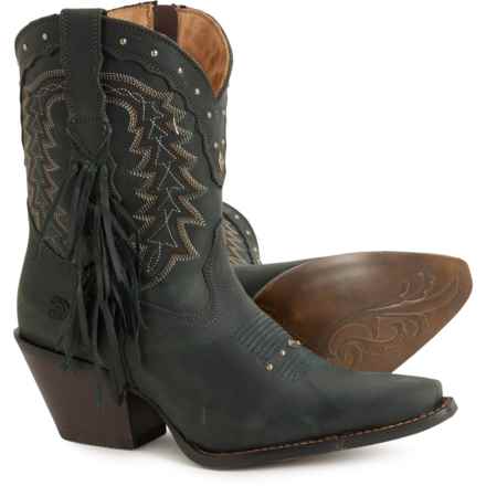 Durango Crush Western Booties - Leather (For Women) in Vintage Teal