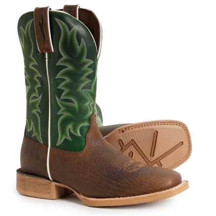 Durango Rebel Pro 11” Western Boots - Leather (For Men) in Evergreen/ Brown