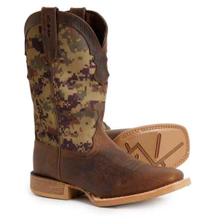 Durango Rebel Pro Performance Western Boots - Leather, Square Toe (For Men) in Green Digi Camo