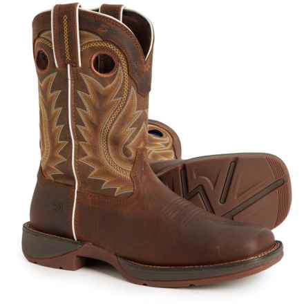 Durango Rebel Western Boots - Leather, Square Toe (For Men) in Dark Chestnut