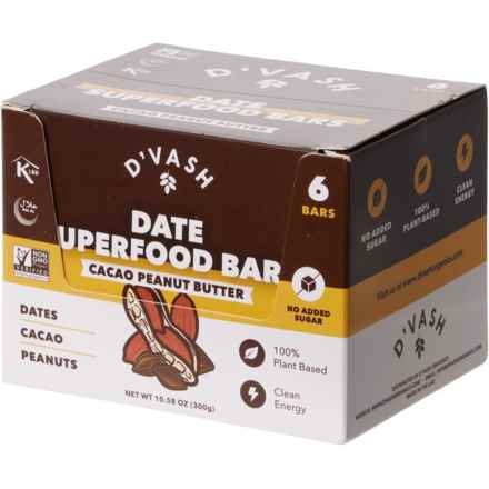 D'Vash Cacao, Peanut Butter and Dates Energy Bars - 6-Pack in Multi