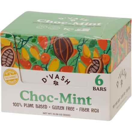 D'Vash Choco-Mint and Dates Energy Bars - 6-Count in Multi