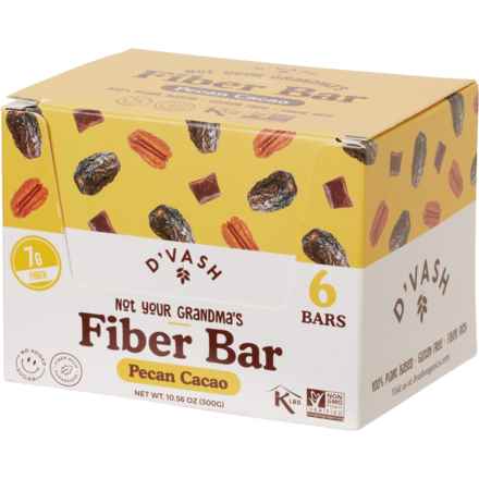 D'Vash Pecan Cacao Fiber Bars - 6-Count in Multi
