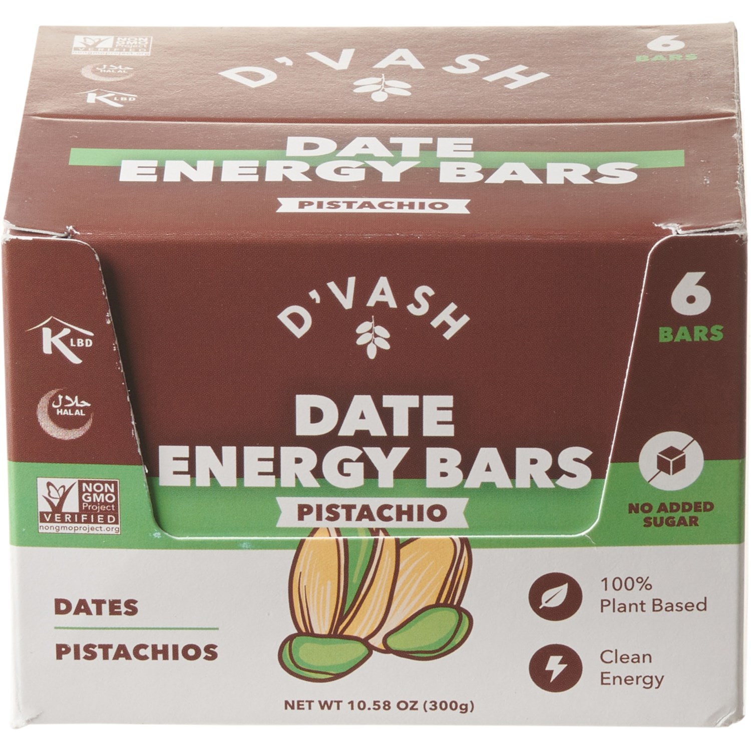 D'Vash Pistachio Date Bars 6Count Save 33
