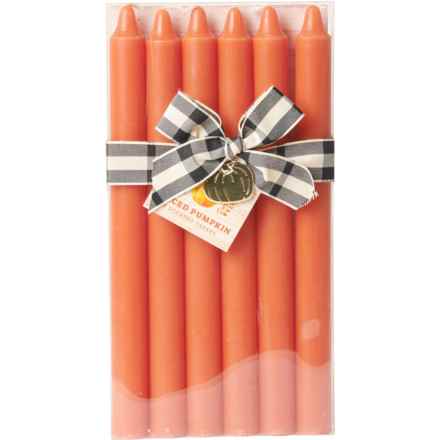 DW Home 10” Spiced Pumpkin Taper Candles - 6-Pack in Orange