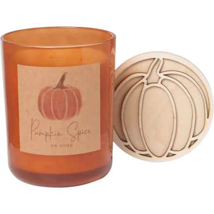 DW Home 15 oz. Pumpkin Spice Candle with Carved Wood Lid - 2-Wick in Pumpkin Spice