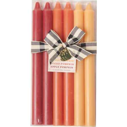 DW Home Pumpkin Taper Candles - 6-Pack, 10” in Yellow/Orange/Red
