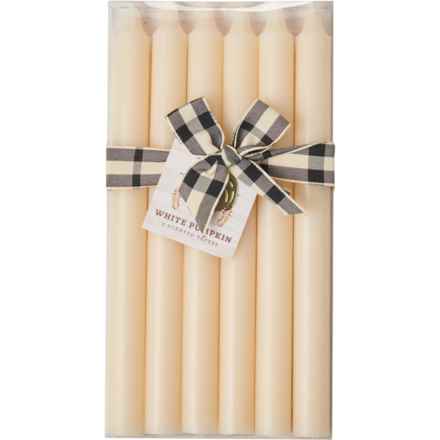 DW Home White Pumpkin Taper Candles - 6-Pack, 10” in Ivory