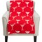 Dwell Holiday Peppermint Martini Plush Throw Blanket - 950 gsm, 50x70” in Red