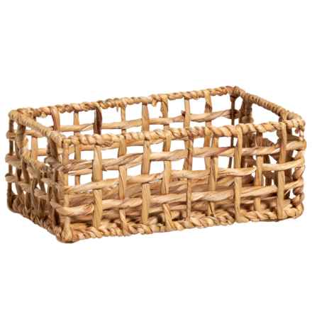 Dwell Open-Weave Water Hyacinth Storage Bin - 12x7.5x5”, Extra Small in Natural