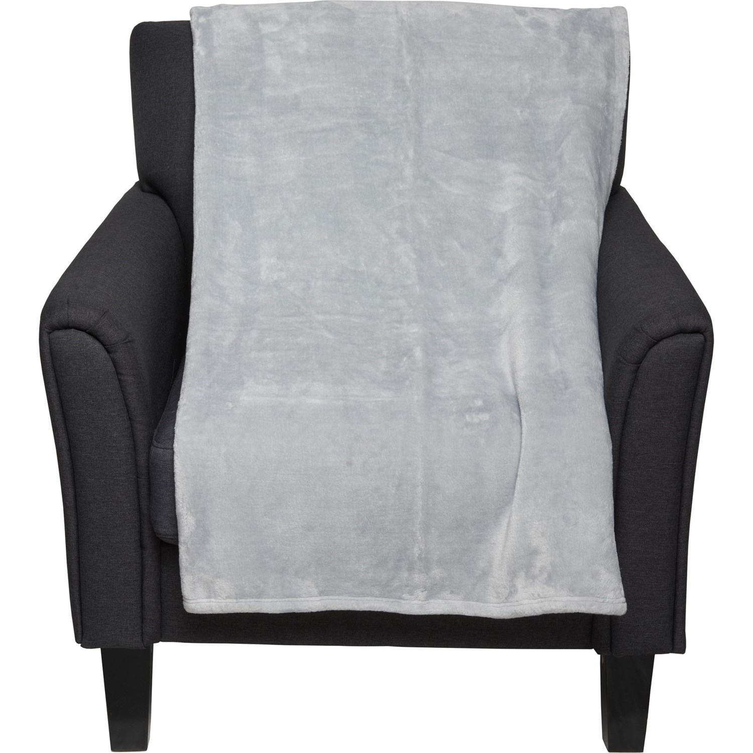 Dwell Oversized Plush Throw Blanket 50x70”, Silver Save 50