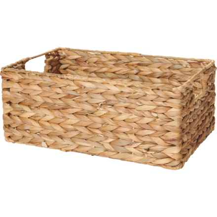 DWELL STUDIO Water Hyacinth Storage Basket - 14x9.5x6” in Natural