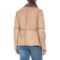 520NU_2 dylan Chamois Embossed Faux-Suede Pile Coat - Open Front (For Women)