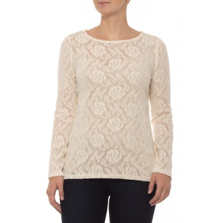 Dylan Fresh White Stretch Lace Shirt For Women Save 80 Dylan Fresh White Stretch Lace Shirt Long Sleeve For Women In
