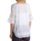 8334H_3 dylan Luxe Peasant Blouse - Cotton-Silk, Lace/Crochet Detail, Short Sleeve (For Women)