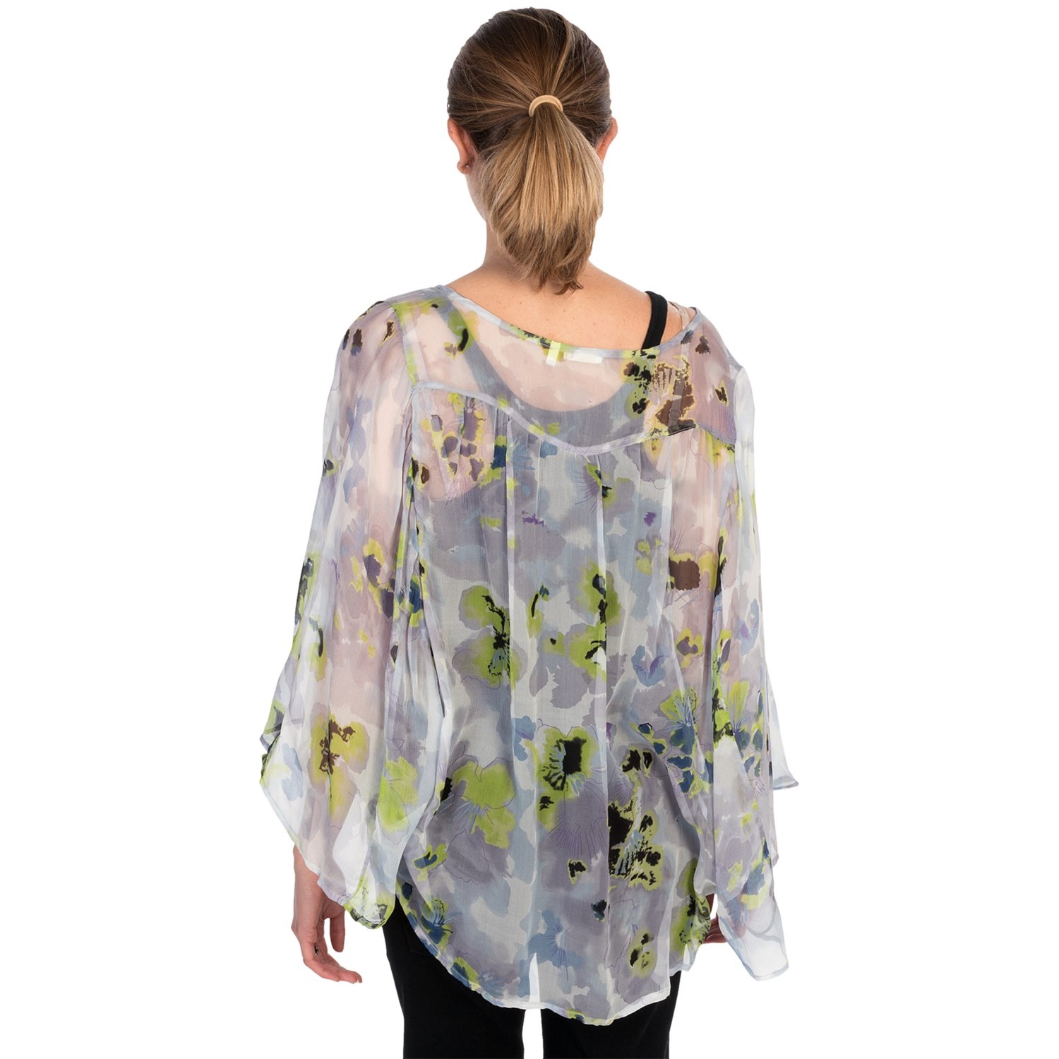 dylan Sheer Floral Poncho Blouse (For Women) 6747N - Save 89%