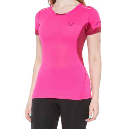 Dynafit Vert 2 T-Shirt - Short Sleeve in Pink Glo