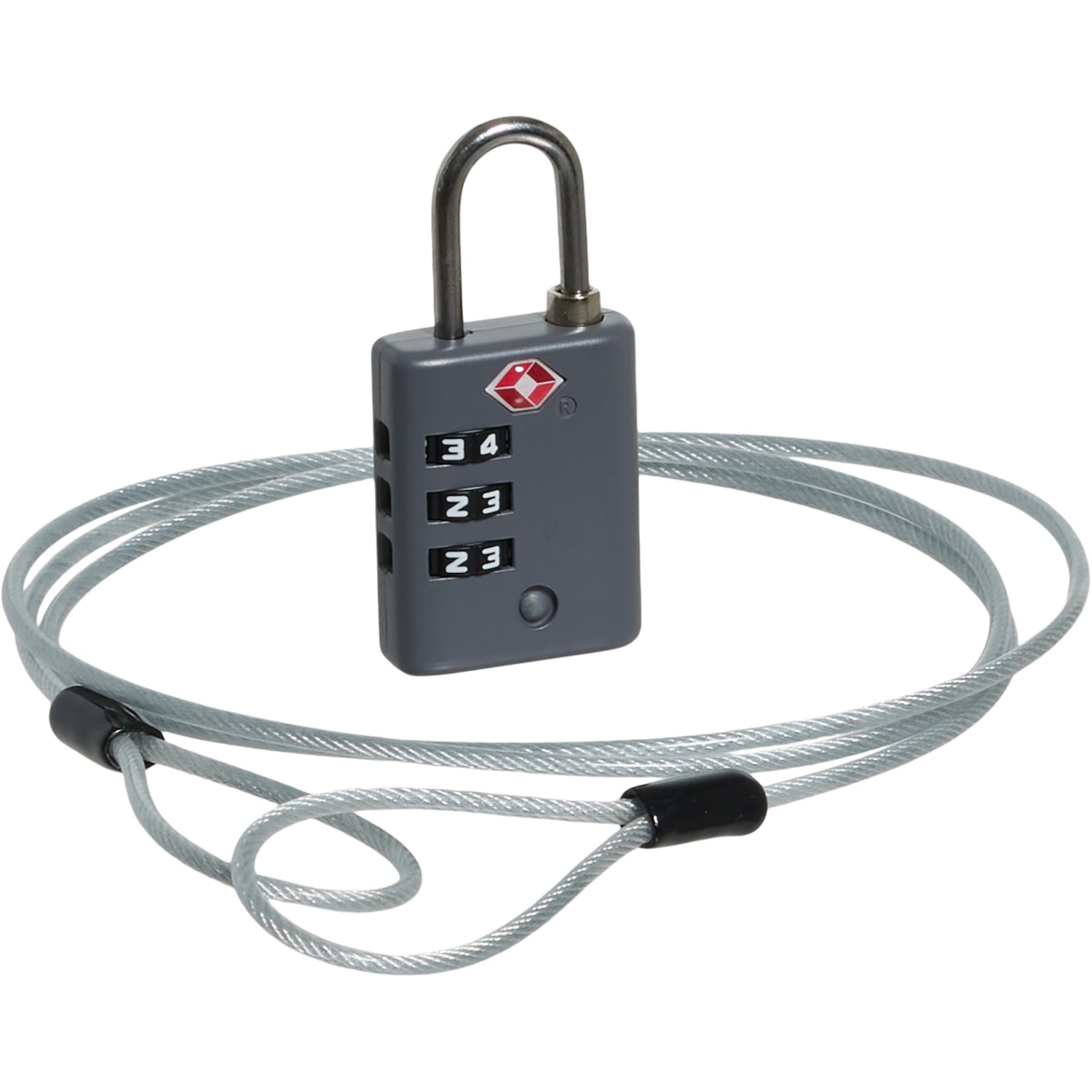 Osprey TSA 3 Dial Cable Lock - Cadenas De Voyage Noir