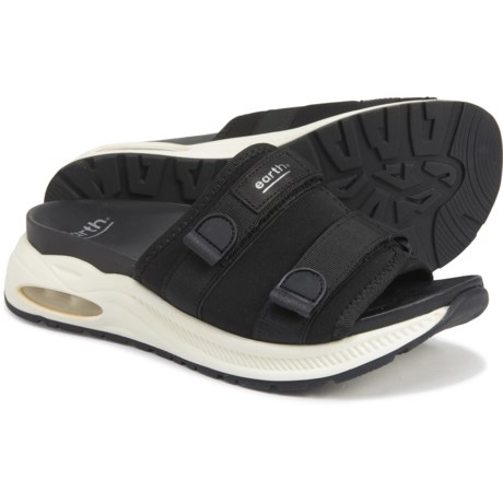 earth sandals black