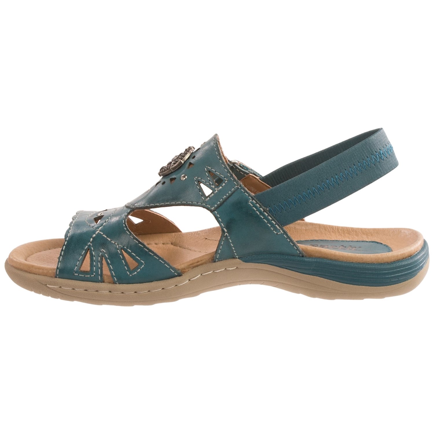 Earth Guava Leather Sandals (For Women) - Save 77%
