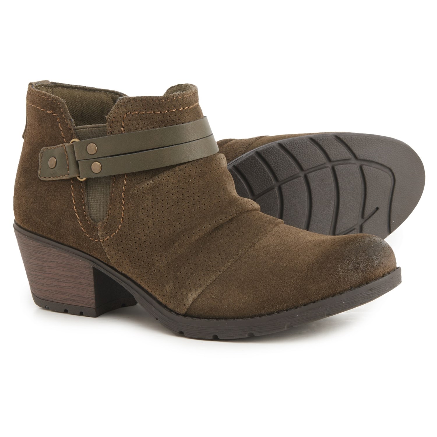 olive ankle booties
