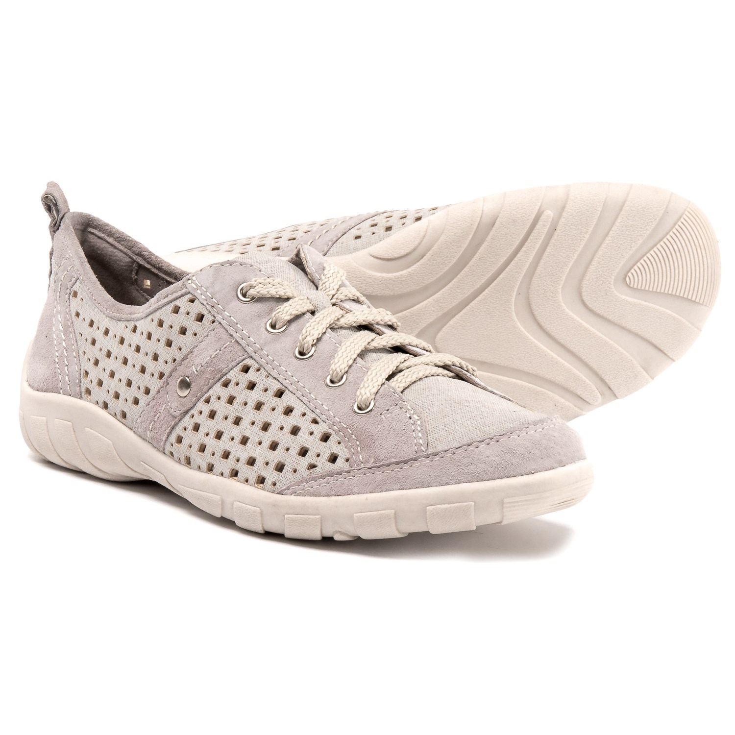 Earth Origins Wooly Perforated Leather Sneakers (For Women)