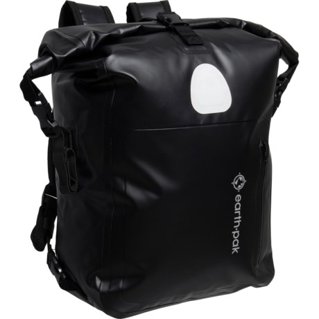 Earth Pak 25 L Single Bike Pannier Backpack - Waterproof, Black in Black