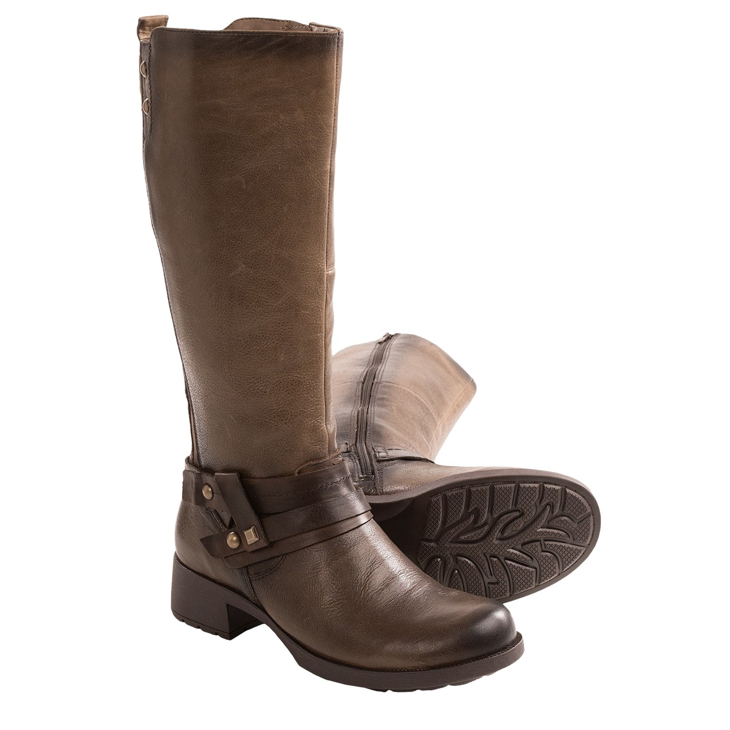 Earth Sequoia Boots - Leather, Side Zip (For Women) in Taupe Leather