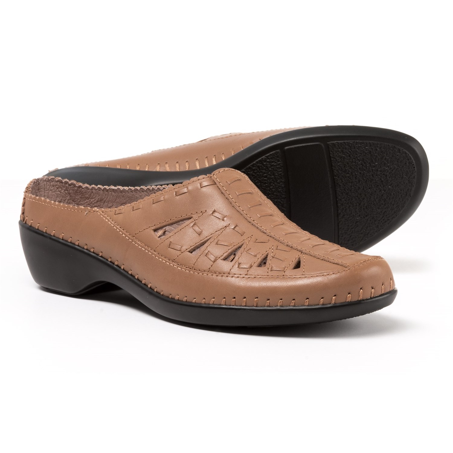 Easy Spirit Dolly Mule Shoes For Women Save 44 Easy Spirit Dolly Mule Shoes Leather For Women In Dark Natural
