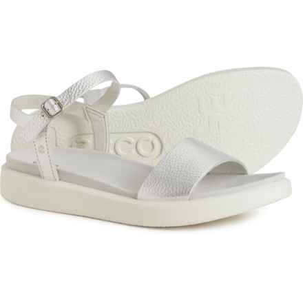 ECCO Flowt Sandals - Leather (For Women) in Silver Metallic