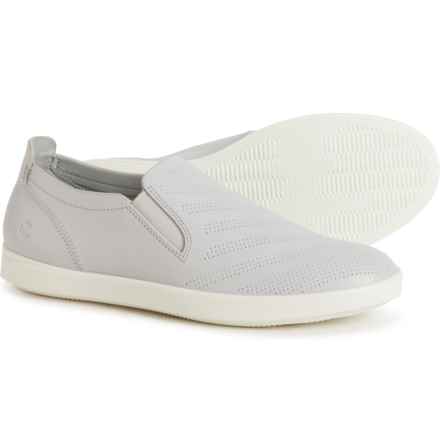 ECCO Made in Portugal Travel Perforated Slip-On Sneakers - Leather (For Women) in Concrete