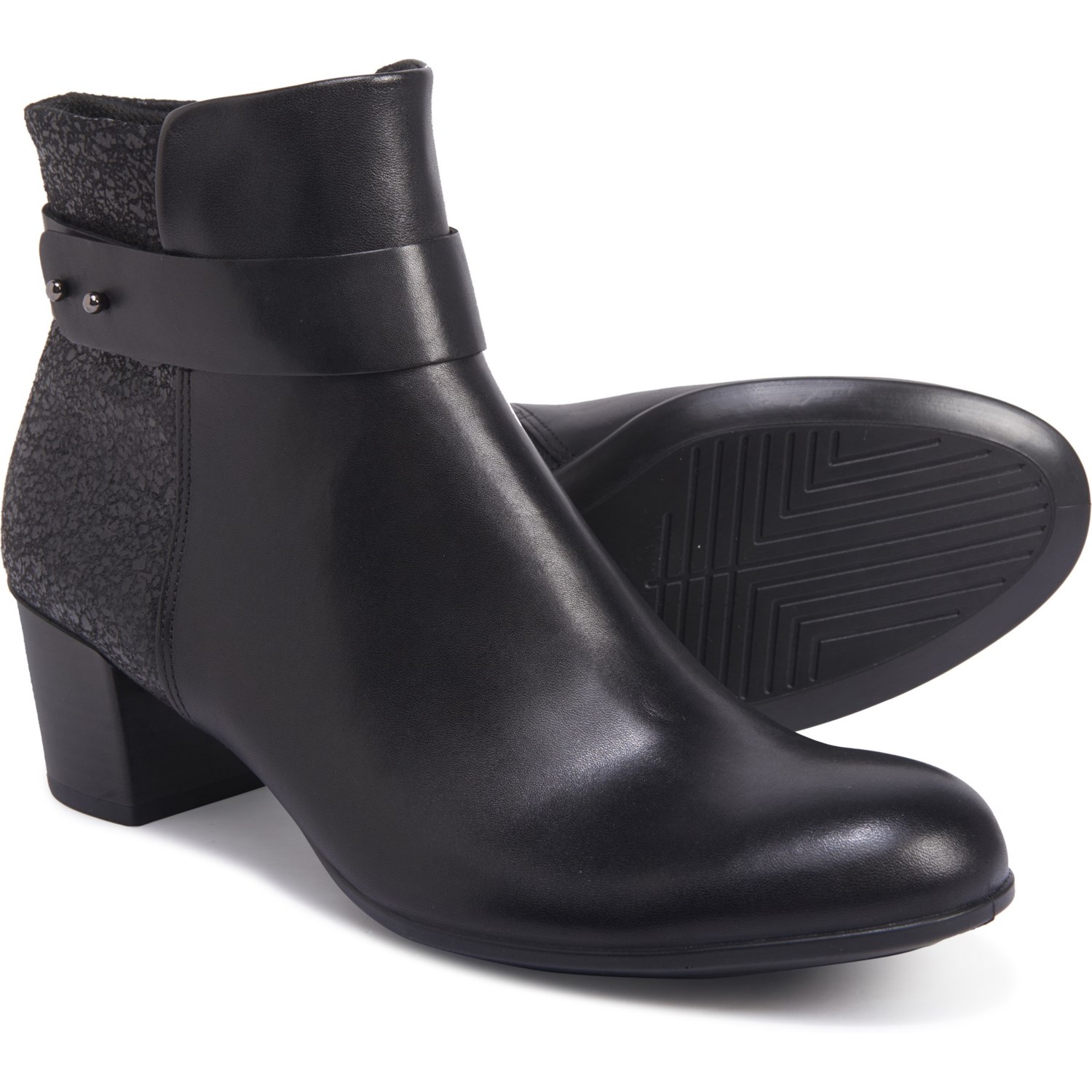 ecco leather ankle boots