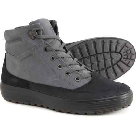 ECCO Soft 7 Tred II Sneakers - Waterproof, Nubuck (For Men) in Titanium/Black