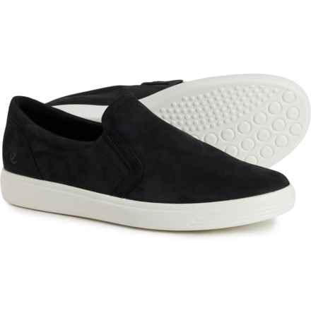 ECCO Soft Classic Sneakers - Leather, Slip-Ons (For Women) in Black