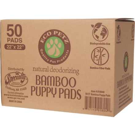 Eco Petz Bamboo Puppy Training Pads - 50-Pack Box, 22x22” in Multi