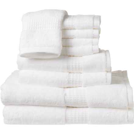 EcoExistence 100% Organic Cotton Bath Towel Set - 9-Piece, White in White