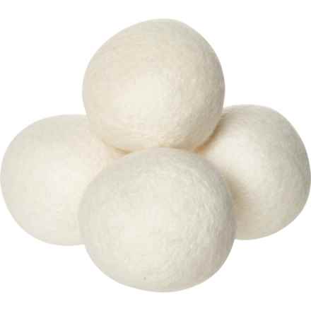 ECOLOGICAL Reusable Wool Dryer Balls - 4-Pack in Multi