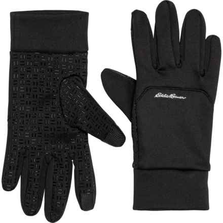 Eddie Bauer Alpine Double Fleece Liner Gloves - Touchscreen Compatible (For Men) in Black