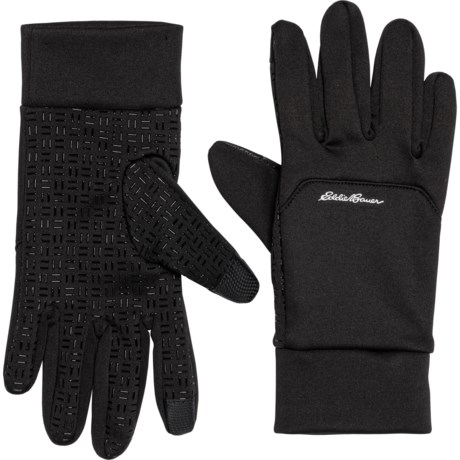 Eddie Bauer Alpine Double Fleece Liner Gloves - Touchscreen Compatible (For Men) in Black