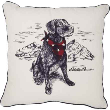 Eddie Bauer American Star Dog Throw Pillow - 20x20” in White/Navy